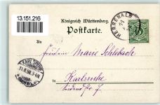 W7506 Bad Herrenalb Paradies Velten Verlag Mutter, K. 1898 Lithographie / Künstlerkarte