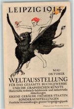 O7000 Leipzig Offiz. Karte Nr. 3 Weltausstellung AK Kunstausstellung 1914