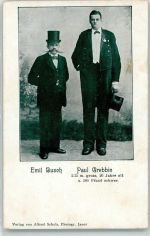Paul Grebbin 2.25 m groß AK Riese 1900 Gebrauchsspuren