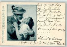 sign Kainradel Ludwig Nr 509 Tracht Paar Kuss Meggendorfer Blätter 1898 Gebrauchsspuren