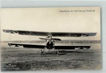 Nr. 406 Doppeldecker der Luft-Fahrzeug Gesellschaft auf AK Sanke, Flugzeug 1915 Foto AK