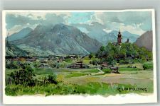 W8222 Ruhpolding Zieher, Ottmar Compton, T. 1933 Lithographie / Künstlerkarte