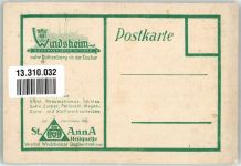 91438 W8532 Bad Windsheim Gebrauchsspuren St. Anna Heilquelle Windsheimer Tafelwasser Werbekarte