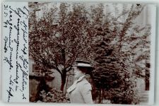57200 Sarreguemines 1899 Foto AK Frau Adelskorrespondenz Ort handschriftlich