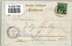 04523 O7220 Pegau 1900 Lithographie Gruss aus - Rathaus, Kirche, Postamt AK