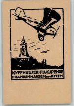 O4730 Bad Frankenhausen ,Kyffhäuser Kyffhäuser Flugspende - Sonderstempel Kyffhäuser Flug Flugwesen 1921