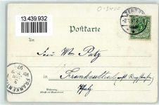 39261 O3400 Zerbst 1897 Lithographie Rathaus Herzogl. Schloss