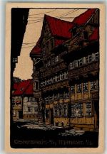 38835 O3606 Osterwieck Künstlerkarte Mittelstrasse Nr. 1-2
