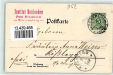 84489 W8263 Burghausen , Salzach 1900 Lithographie Eisenbahn Burgfried Hauptburg Salzach Wappen