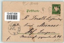 95100 W8672 Selb 1898 Gebrauchsspuren Rathaus Ev. Kirche Kath. Kirche Lithographie