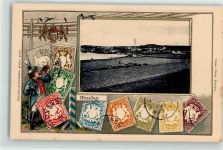 82234 W8031 Weßling , Oberbay Prägedruck Briefmarken Collagen Wappen