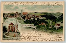 72175 W7242 Dornhan 1901 Lithographie Kirche
