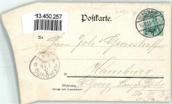 W1000 Berlin Mitte Fürst zu Bismarck-Denkmal Königsplatz Enthüllungsfeier Juni 1901 Porträt Scan verzogen Privatganzsache Prägedruck