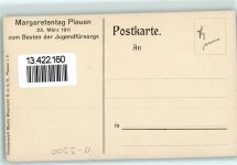 O8000 Plauen Jügendfürsorge 1911 sign. A. Enders Kunstanstalt Moritz Wieprecht Blumentag Lithographie / Künstlerkarte