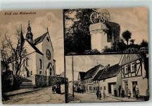 65795 W6234 Hattersheim am Main 1919 - Kirche Kinder Geschäft Kanone Gruss