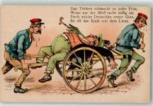 Dicker Mann Karren Vorläufer Lithographie