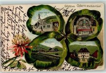 68830 Oderen Odern 1904 Prägedruck Maria Hilf Kapelle Pfarrhaus Kleeblatt Lithographie