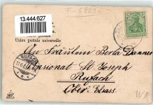 68830 Oderen Odern 1904 Prägedruck Maria Hilf Kapelle Pfarrhaus Kleeblatt Lithographie