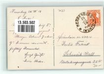 71083 W7033 Herrenberg im Gäu 1918 - Bezirkskrankenhaus Stiftskirche