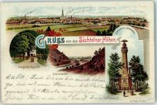 41747 W4060 Süchteln 1900 Lithographie Krieger-Denkmal Irmgardis-Kapelle Johannesthal