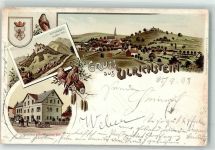 35327 W6314 Ulrichstein 1898 Lithographie Gasthaus Zum Darmstädter Hof