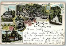 63679 W6479 Schotten , Hess 1906 Lithographie Wasserfall Jägerhaus Lehrerheim Blockhaus New-York