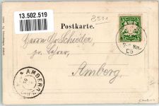 90537 W8501 Feucht 1905 Prägedruck Bahnhof-Restaurant Restaurant zum Bahnhof