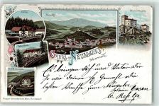 8820 Neumarkt in Steiermark 1897 Lithographie Curhaus Pichlschloss Villa Wolf Strimitzen Schloss Forchtenstein