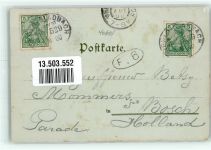 41747 W4060 Viersen 1900 Lithographie Gasthaus Kaisermühle Bahnpost