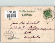 99869 O5801 Seebergen b Gotha, Thür 1899 Lithographie Gasthaus Süppel Gartenanlage Ballsaal Bahnpost Leipzig-Eisenach