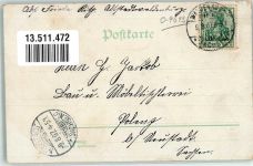 08396 O9611 Waldenburg , Sachs 1907 Gebrauchsspuren Schule Dorfkirche Lithographie
