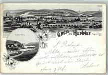 53773 W5202 Hennef Sieg Lithographie Schloß Allner