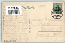01587 O8400 Weida 1912 Foto AK Cafe-Conditorei Edelweiss Großhandlung Hering