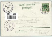 08258 O9659 Markneukirchen 1898 Gebrauchsspuren Amtsgericht Kirche Winterlithographie
