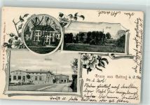 24395 W2342 Gelting , Angeln 1900 - Bahnhof Schloß Gelting Kirche