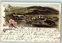93468 W8491 Miltach 1900 Lithographie Pfarrkirche St. Martin