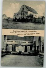 04435 O7144 Schkeuditz 1919 Foto AK Wehlitz Gasthaus Wehlitz Gesellschaftssaal