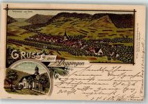 73312 W7340 Deggingen 1900 Gebrauchsspuren Lithographie Wallfahrtskirche Ave-Maria