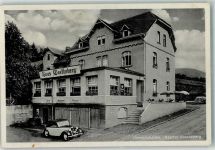 56379 W5409 Obernhof , Lahn Foto AK Gasthaus "Goetheberg" Emailleschild