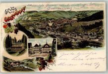 78727 W7238 Oberndorf am Neckar 105 Lithographie Schützenhaus Marktplatz