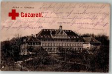 73430 W7080 Aalen , Württ 1915 Foto AK Parkschule-Lazarett Rotes Kreuz