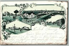 86807 W8938 Buchloe 1902 Lithographie Buchloer Straßen