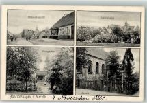 17192 O2061 Hinrichshagen b Waren 1911 - Pfarrgarten Schule Dorfstraße