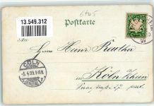 67146 W6705 Deidesheim 1899 Lithographie Stadtwappen Kath. Kirche Bacchus Weinfaß Weintrauben