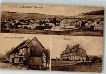35708 W6342 Allendorf , Dillkr 1918 Gebrauchsspuren Handlung Würtz Schule Stempel AK-Archiv Deusing