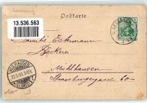 79650 W7860 Gersbach , Baden 1903 Gebrauchsspuren Alpen Markgräfler Tracht Gasthaus zur Krone