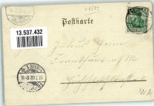 55776 W6589 Ruschberg 1902 Gebrauchsspuren Gasthaus Kirsch Schule