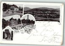 99762 O5501 Neustadt /Harz 1898 Lithographie Verläufer Druck um 1890 Burgruine Hohnstein Kurhaus Hotel Kronenberg Poppenberg-Turm