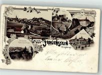 09623 O9202 Frauenstein 1900 Lithographie Vorläufer Ruine Schloß Markt Bahnpost Frauenstein- Verlag Ottmar Zieher-München