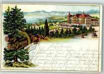 82327 W8132 Tutzing 1908 Lithographie Hotel Simson Starnberger See